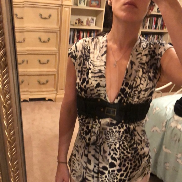 Sky Zebra Tank Top Leather Belt - Picture 7 of 7